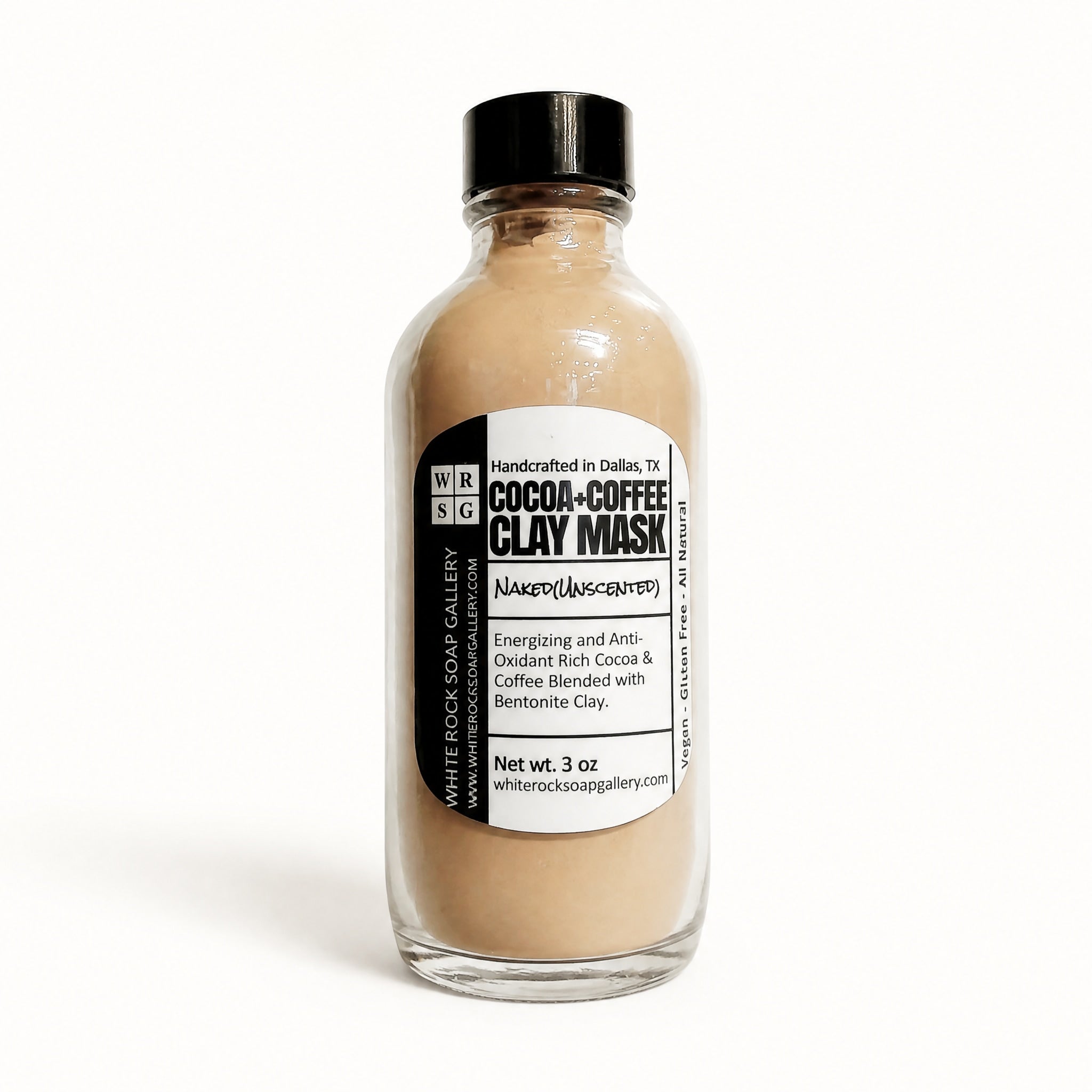Cocoa Coffee Clay Mask by White Rock Soap Gallery available from White Rock Soap Gallery in Dallas