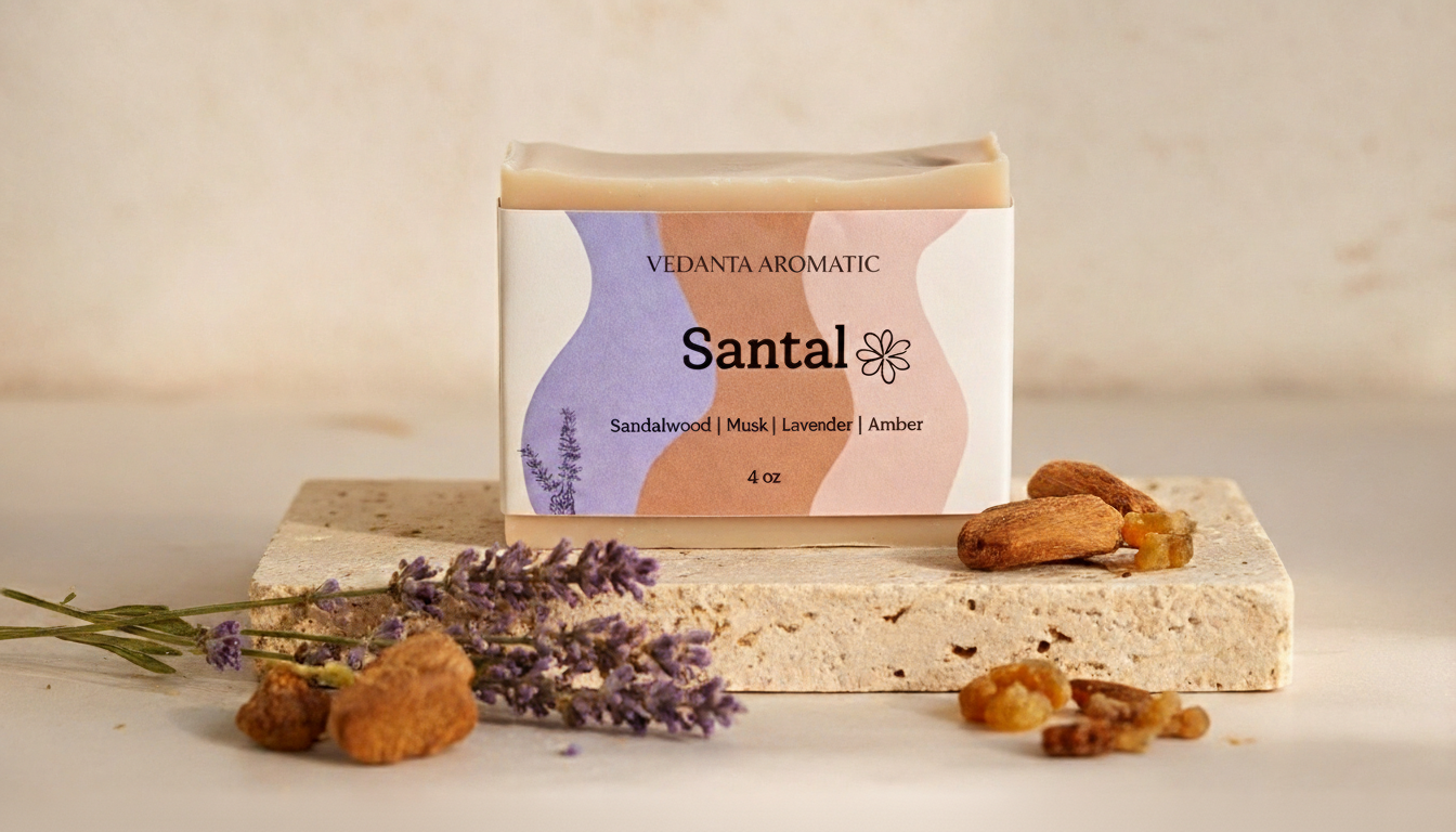 Santal Soap Sandalwood, Musk, Lavender & Amber 4oz