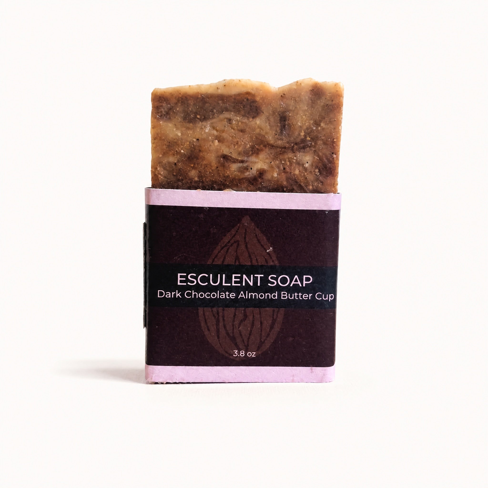 Dark Chocolate Almond Buttercup Soap by Esculent Soap available from White Rock Soap Gallery in Dallas