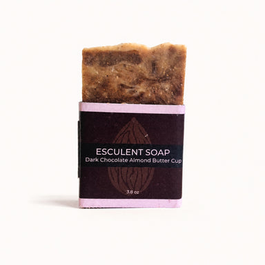 Dark Chocolate Almond Buttercup Soap by Esculent Soap available from White Rock Soap Gallery in Dallas