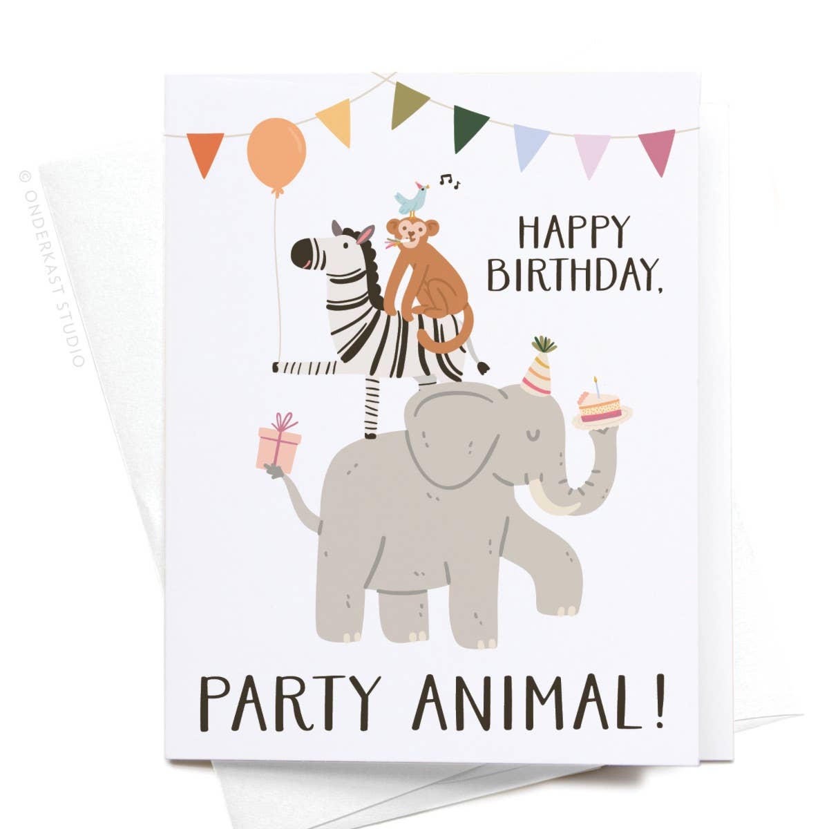 Onderkast Studio - Happy Birthday, Party Animal Greeting Card