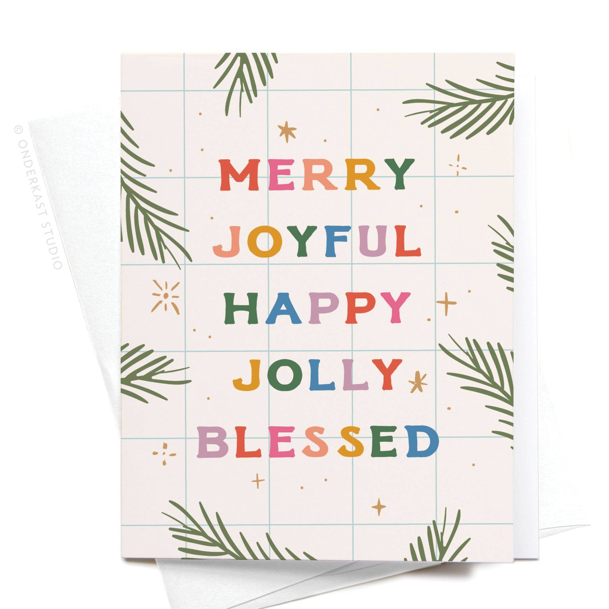 Onderkast Studio - Merry Joyful Christmas Spruce Greeting Card