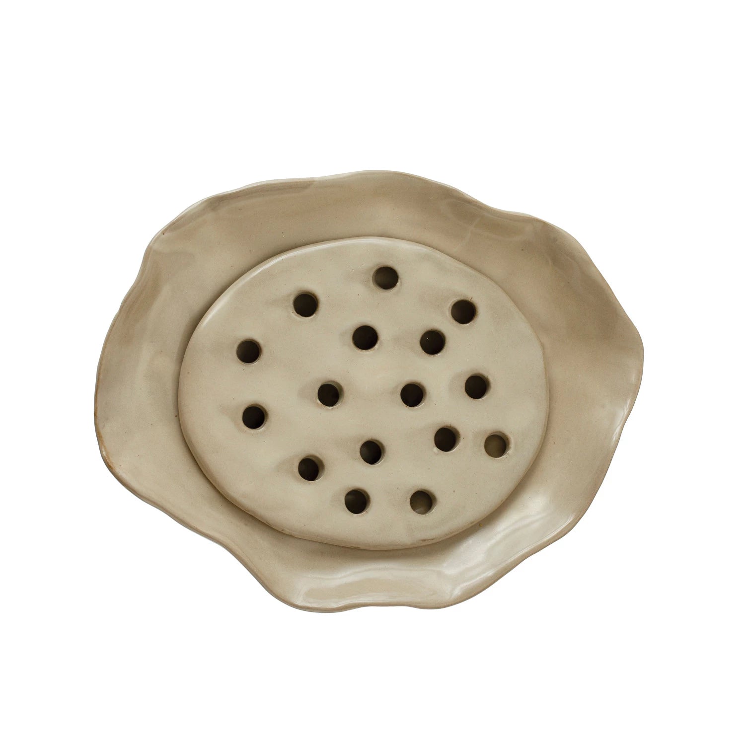 Stoneware Soap Dish w/ Removable Tray