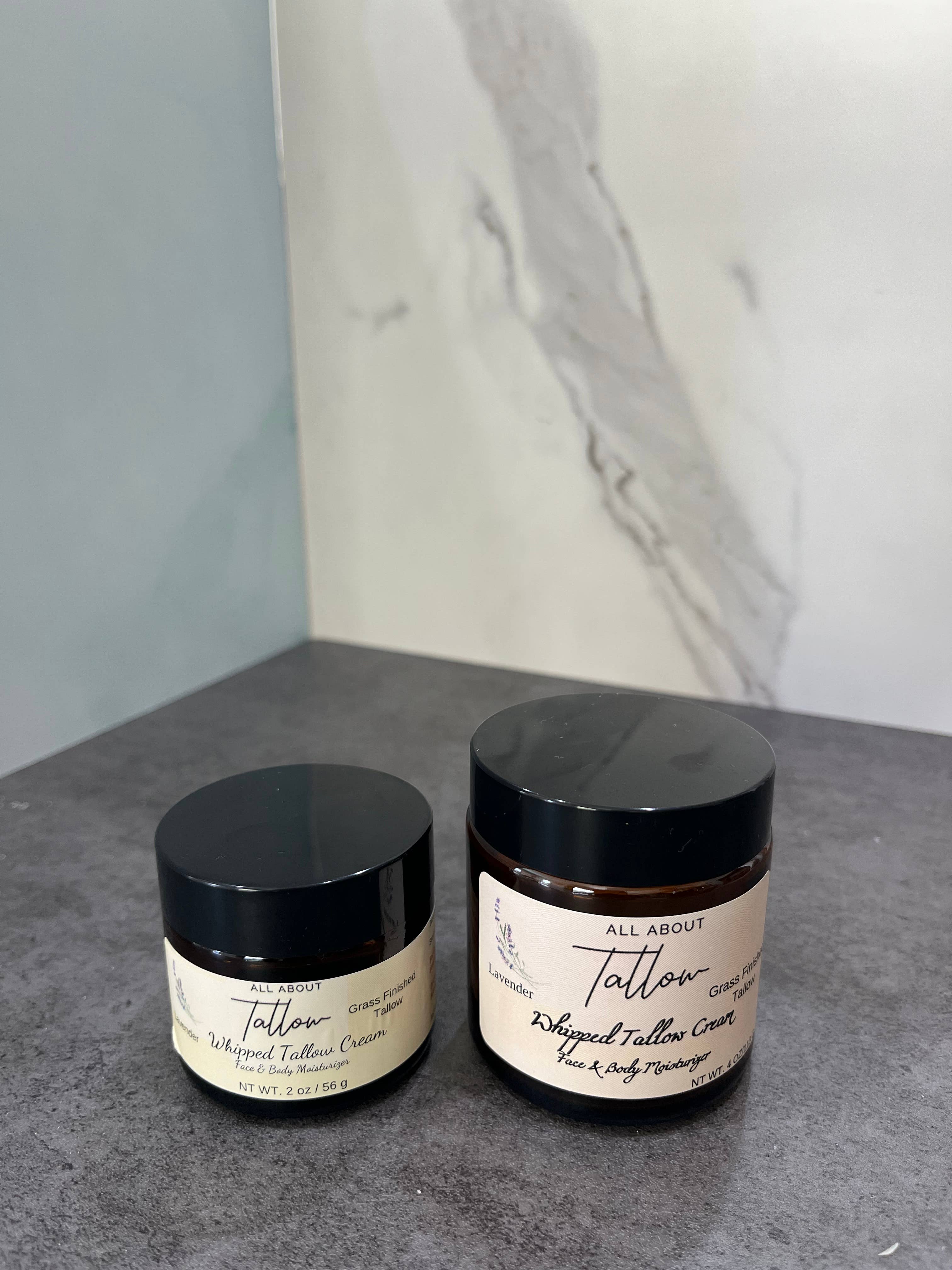 Whipped Tallow Cream - Face & Body Moisturizer: Vanilla / 2 oz