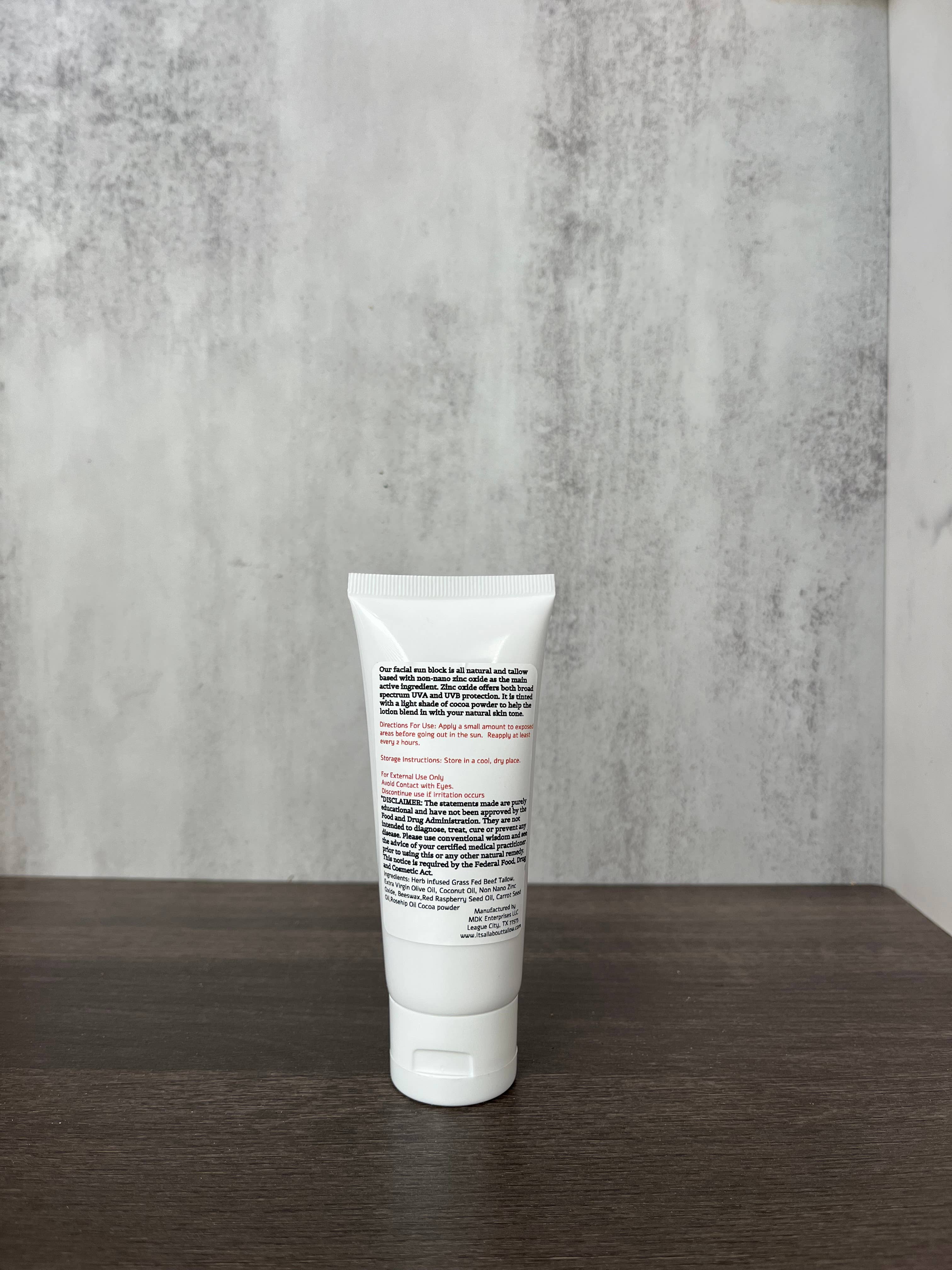Tallow Facial Sunblock: 3.25 oz
