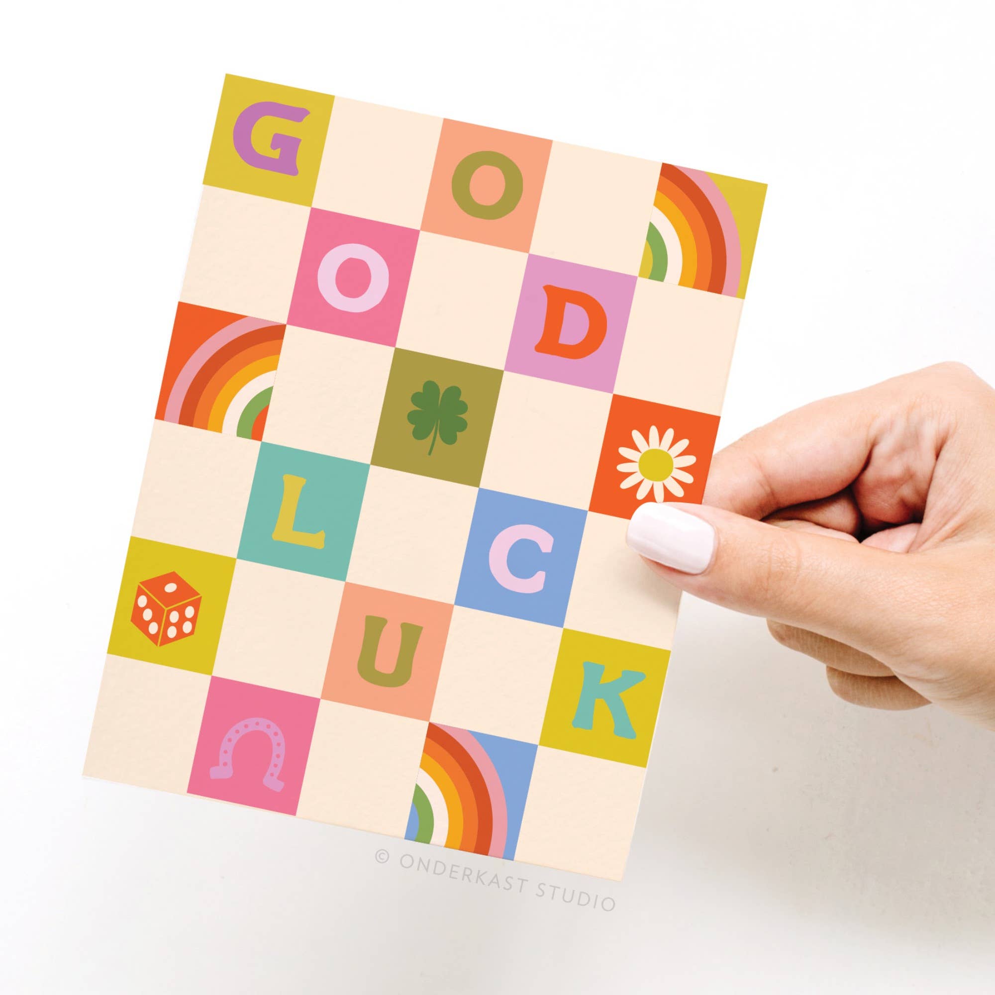 Onderkast Studio - Groovy Good Luck Greeting Card