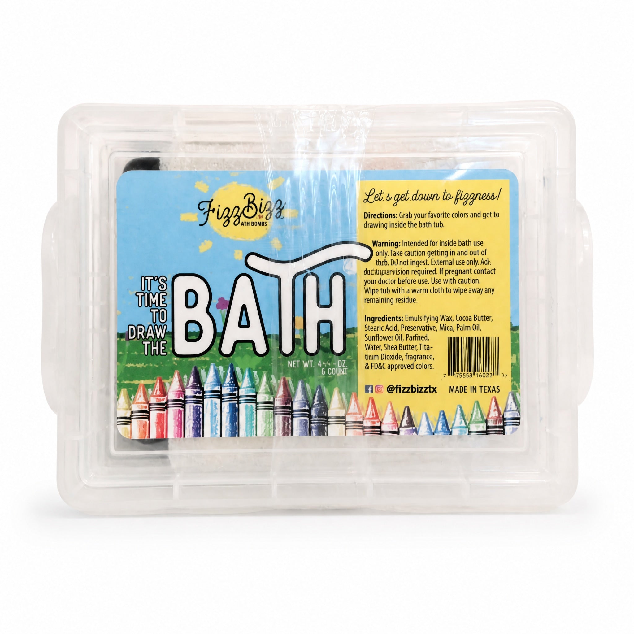 Fizz Bizz LLC - It's time to draw the bath! Bath Crayons by Fizz Bizz LLC available from White Rock Soap Gallery in Dallas