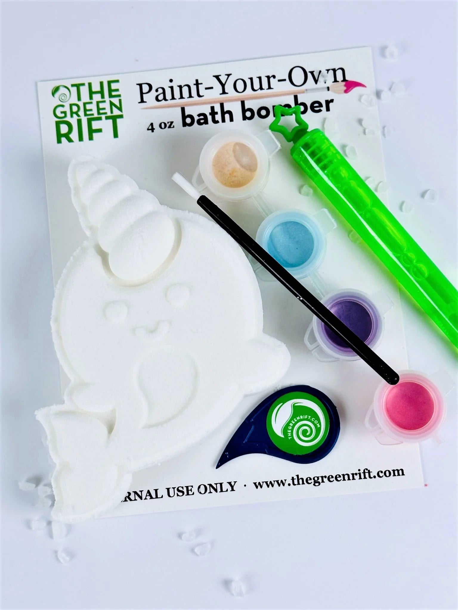 The Green Rift -Bath Bomb Paint-Your-Own Set - Narwhal