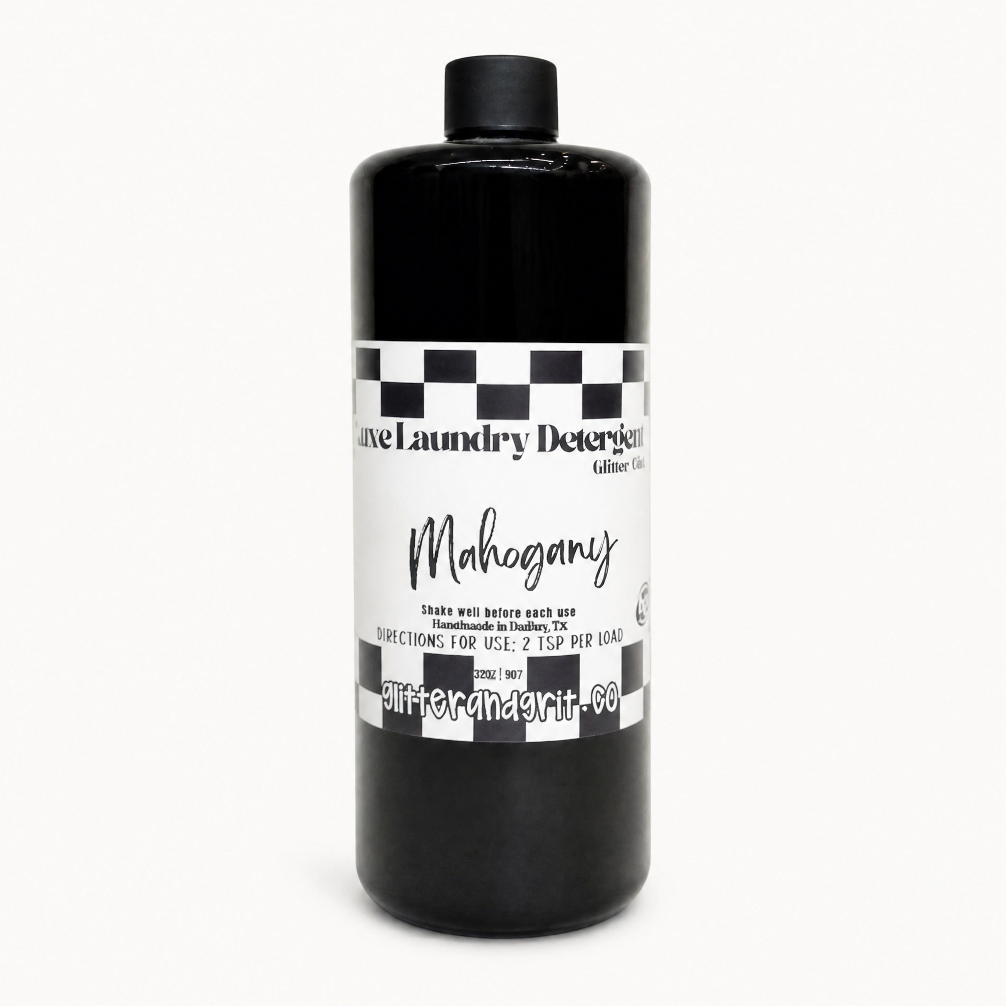 Liquid Laundry Detergent: Mahogany by Glitter and Grit available from White Rock Soap Gallery in Dallas
