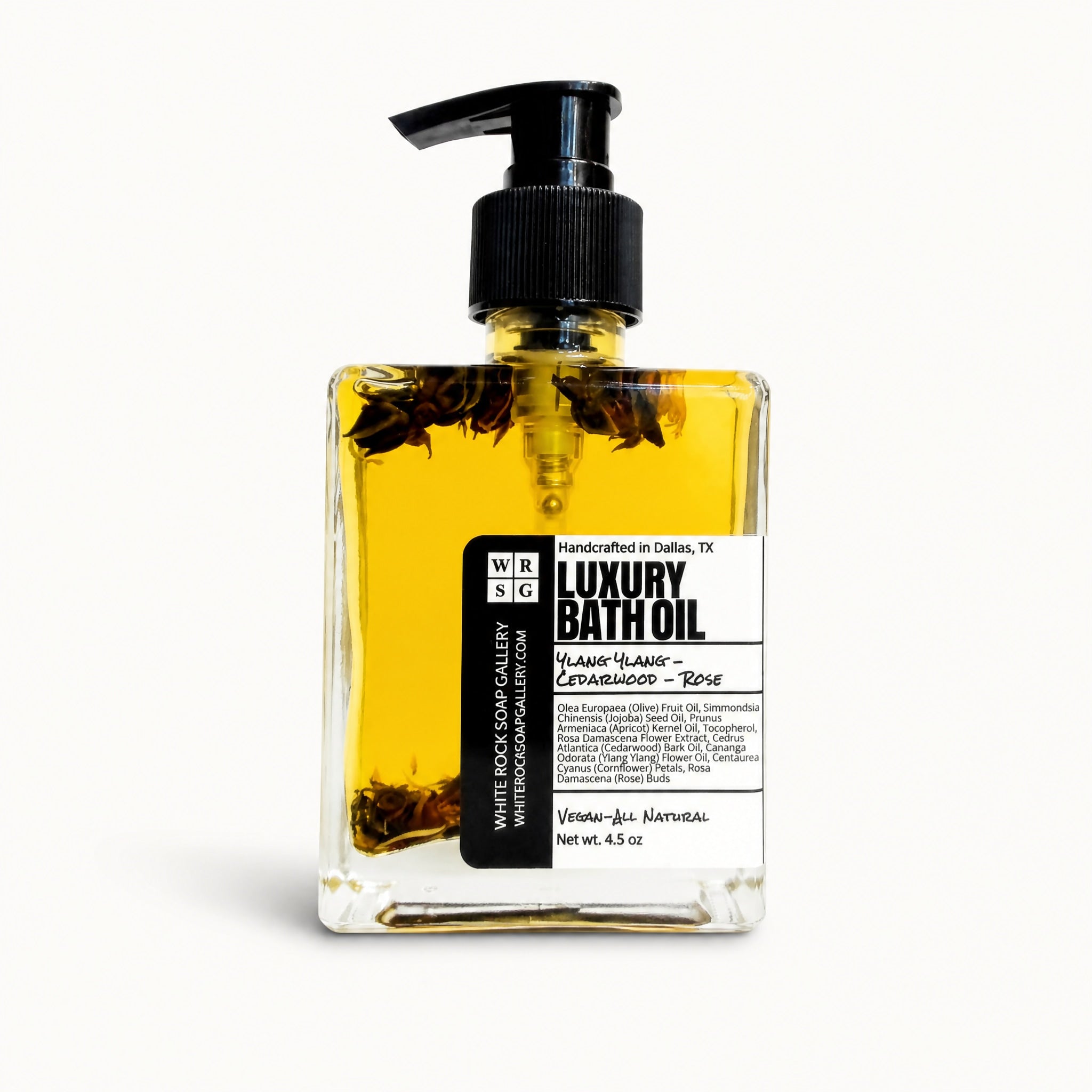 Luxurious Bath/Body Oil - Ylang Ylang Cedarwood & Rose by White Rock Soap Gallery available from White Rock Soap Gallery in Dallas