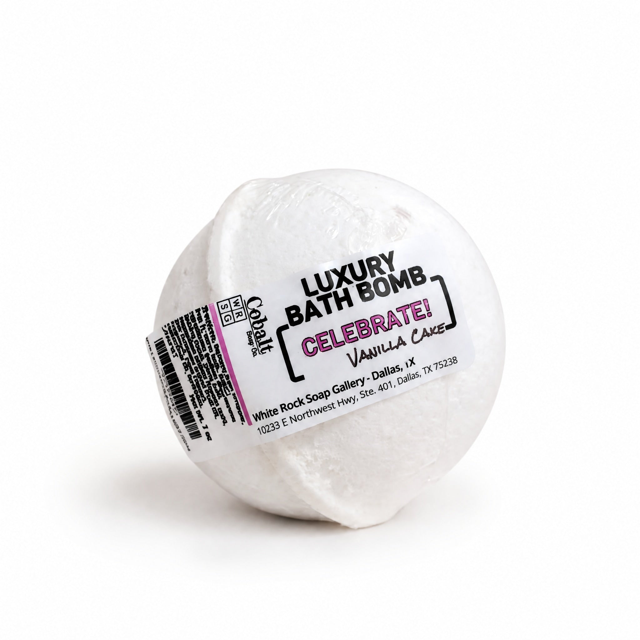 Luxury Celebrate Spa Bath Bomb by Cobalt Soap available from White Rock Soap Gallery in Dallas