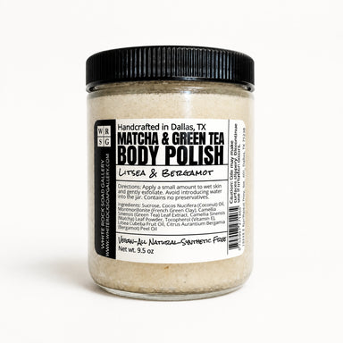 Matcha & Green Tea Body Polish by White Rock Soap Gallery available from White Rock Soap Gallery in Dallas