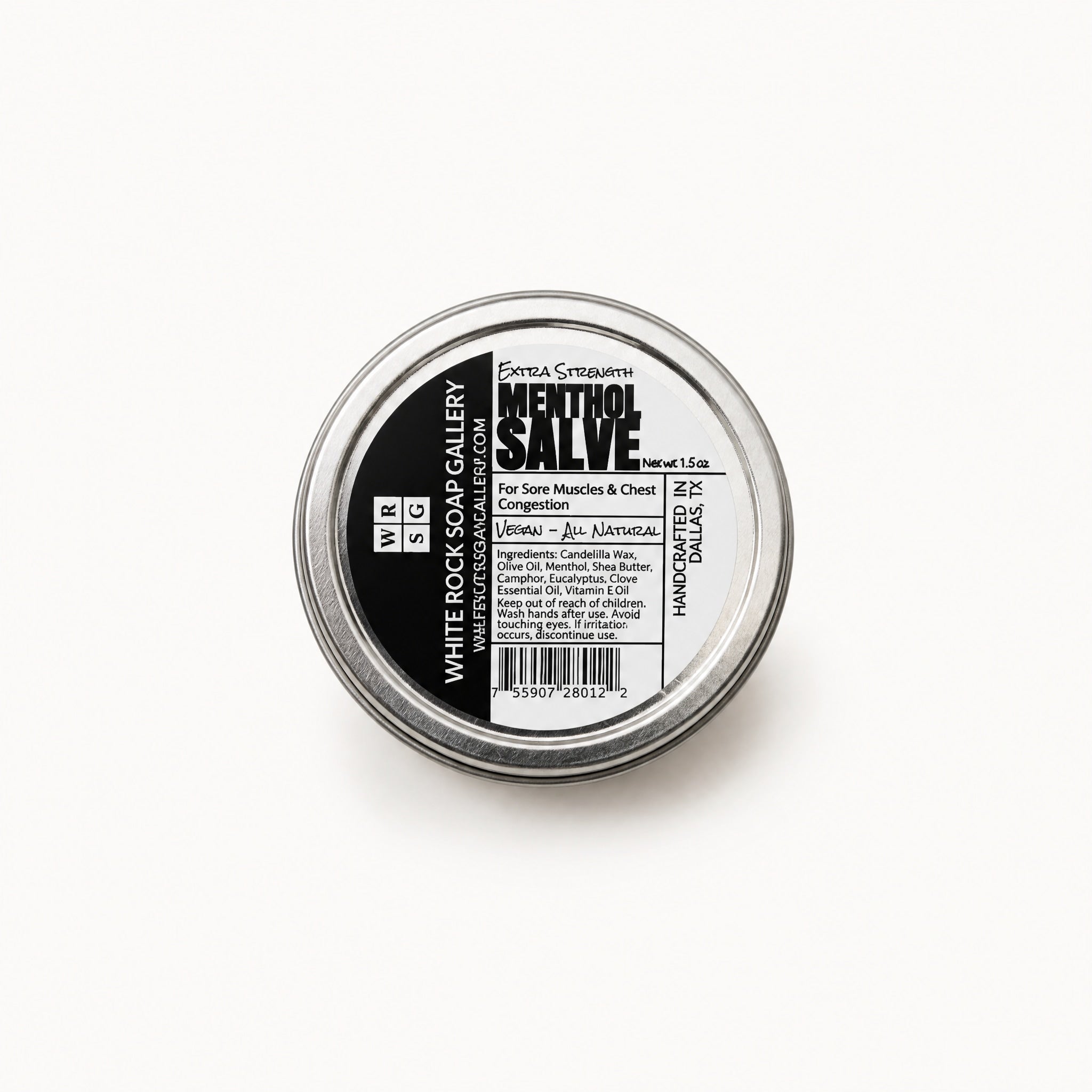 Menthol Salve by White Rock Soap Gallery available from White Rock Soap Gallery in Dallas