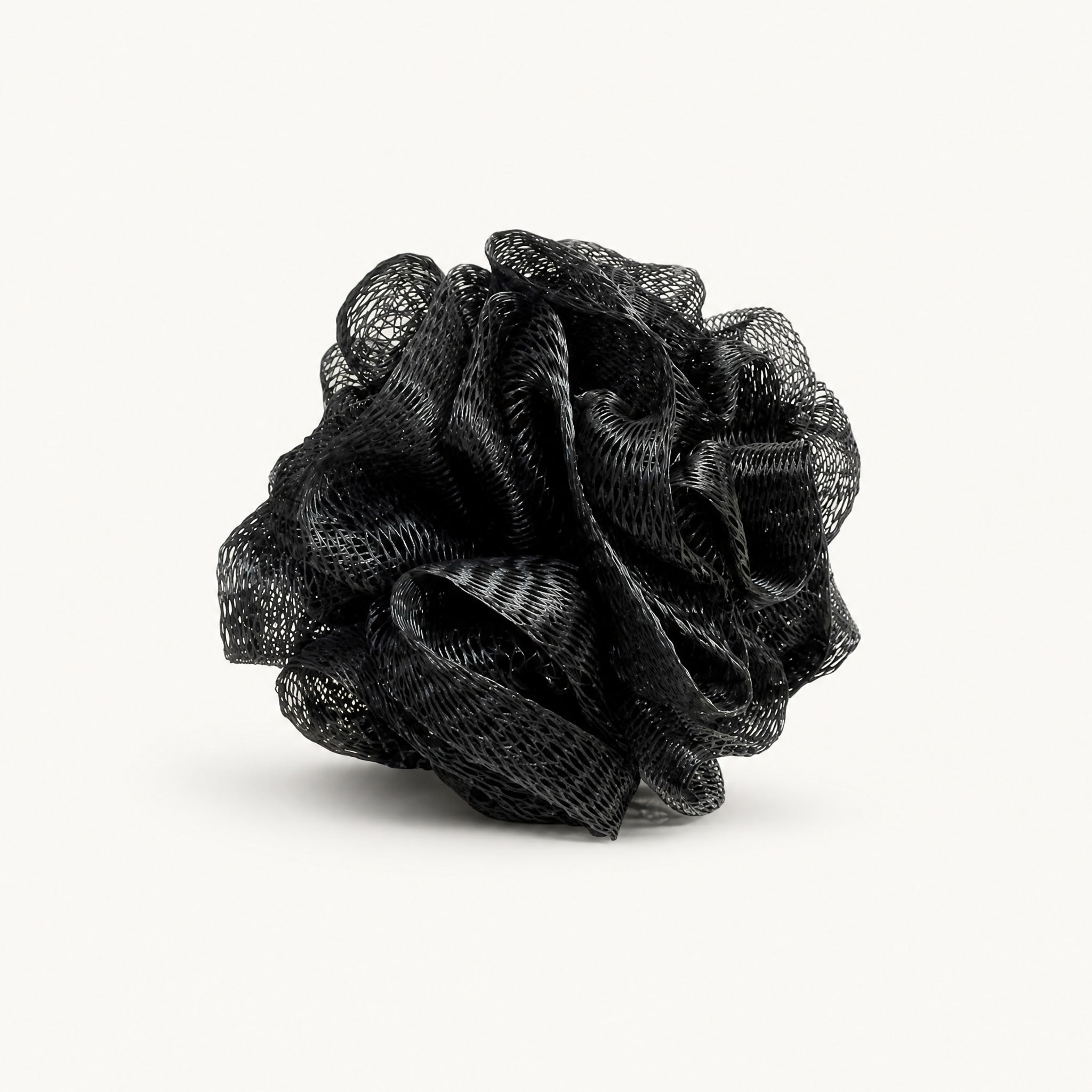 Mini Bath Mesh Pouf - Black by WRSG Accessories available from White Rock Soap Gallery in Dallas