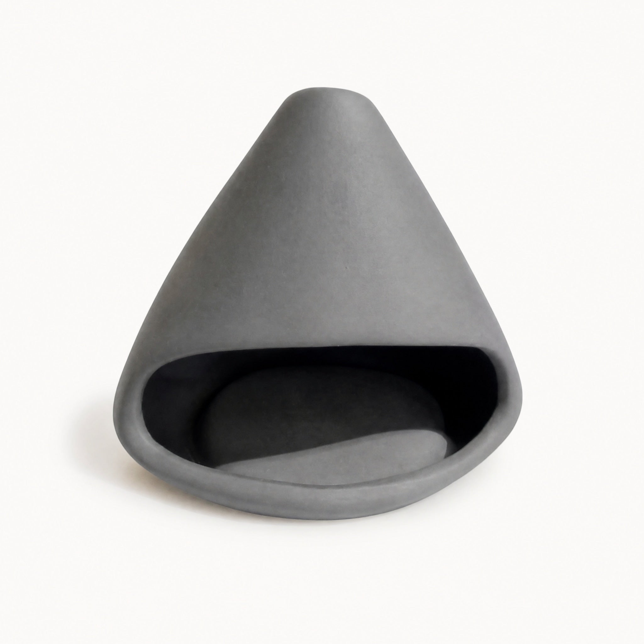 Modern Ceramic Palo Santo Holder – Black Pyramid by Everful available from White Rock Soap Gallery in Dallas