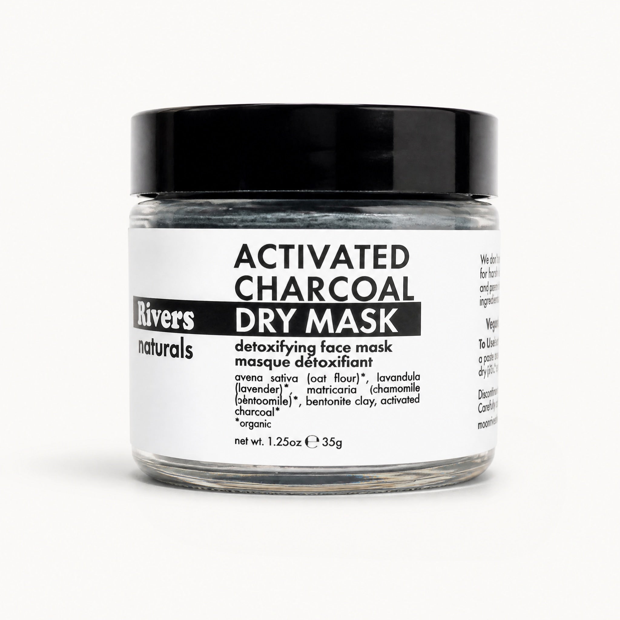 Moon Rivers Naturals Activated Charcoal Mask by Moon Rivers Naturals available from White Rock Soap Gallery in Dallas