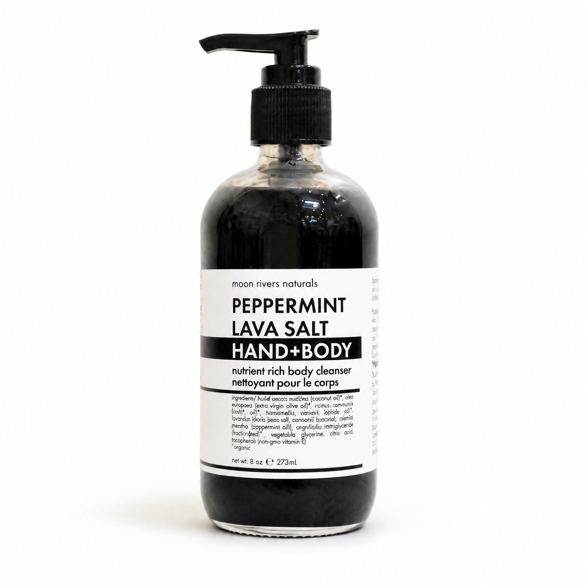 Moon Rivers Naturals Peppermint Lava Salt Hand & Body Wash by Moon Rivers Naturals available from White Rock Soap Gallery in Dallas