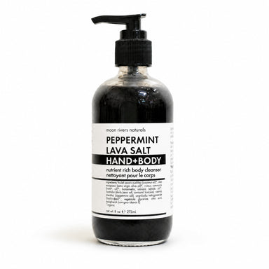 Moon Rivers Naturals Peppermint Lava Salt Hand & Body Wash by Moon Rivers Naturals available from White Rock Soap Gallery in Dallas