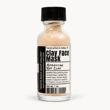 Moroccan Red Clay Face Mask - Travel Size by White Rock Soap Gallery available from White Rock Soap Gallery in Dallas