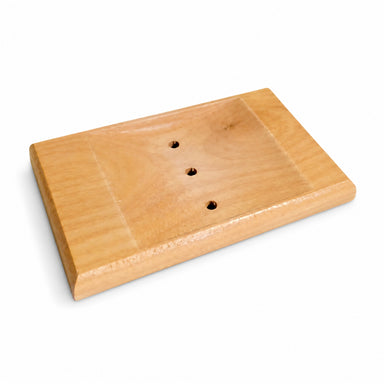 Natural Wood Bamboo Soap Dish Large Rectangle by WRSG Accessories available from White Rock Soap Gallery in Dallas