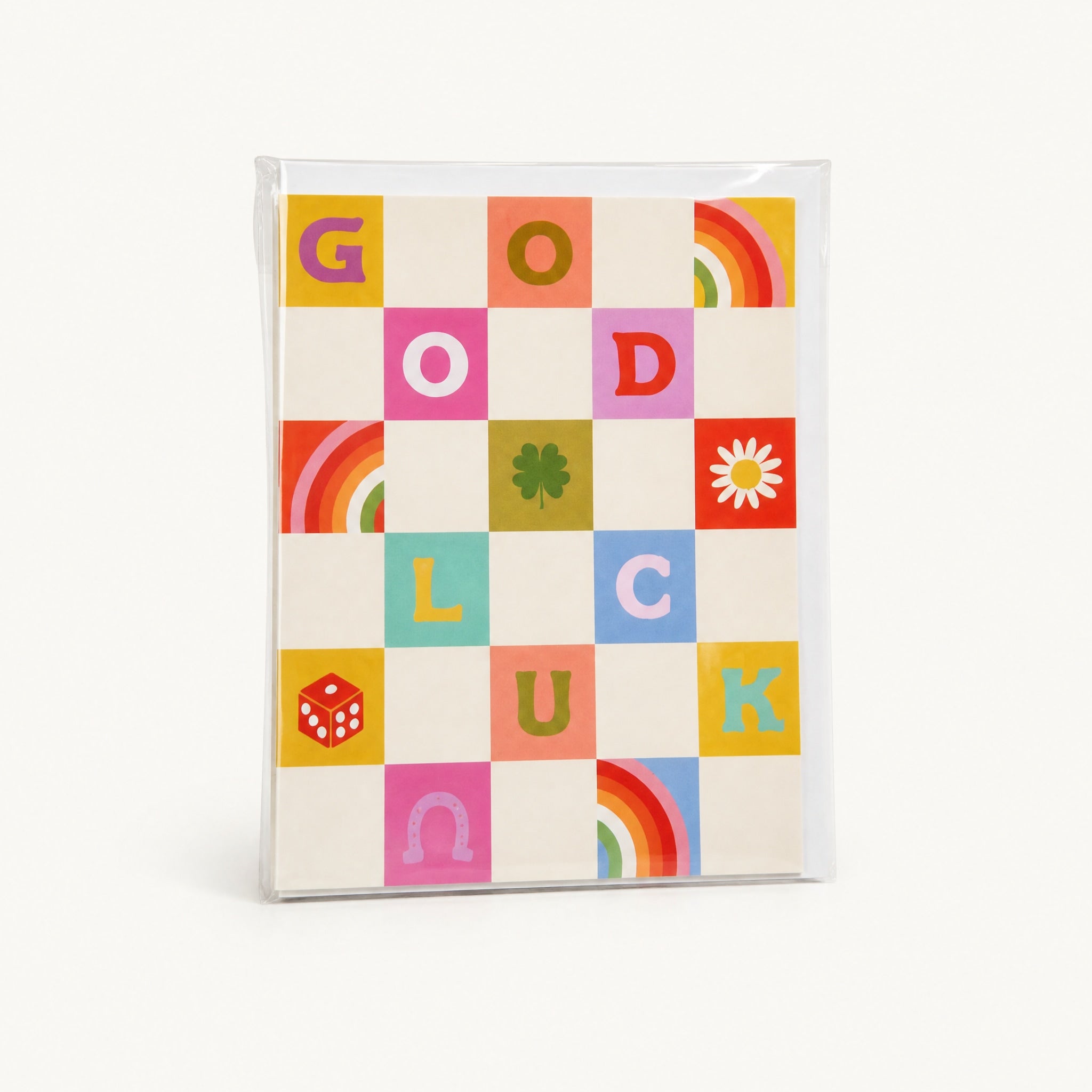 Onderkast Studio - Groovy Good Luck Greeting Card by Onderkast Studio available from White Rock Soap Gallery in Dallas