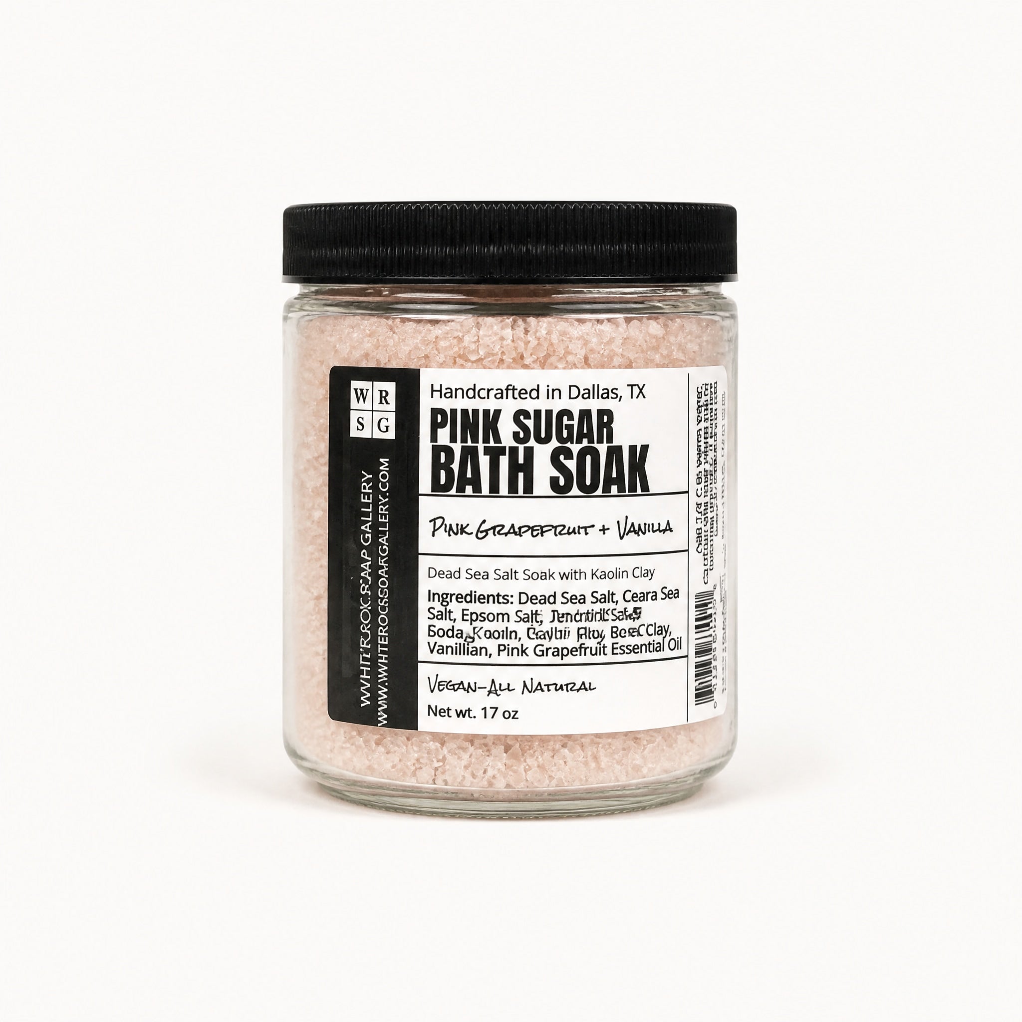 Pink Sugar Bath Soak by White Rock Soap Gallery available from White Rock Soap Gallery in Dallas