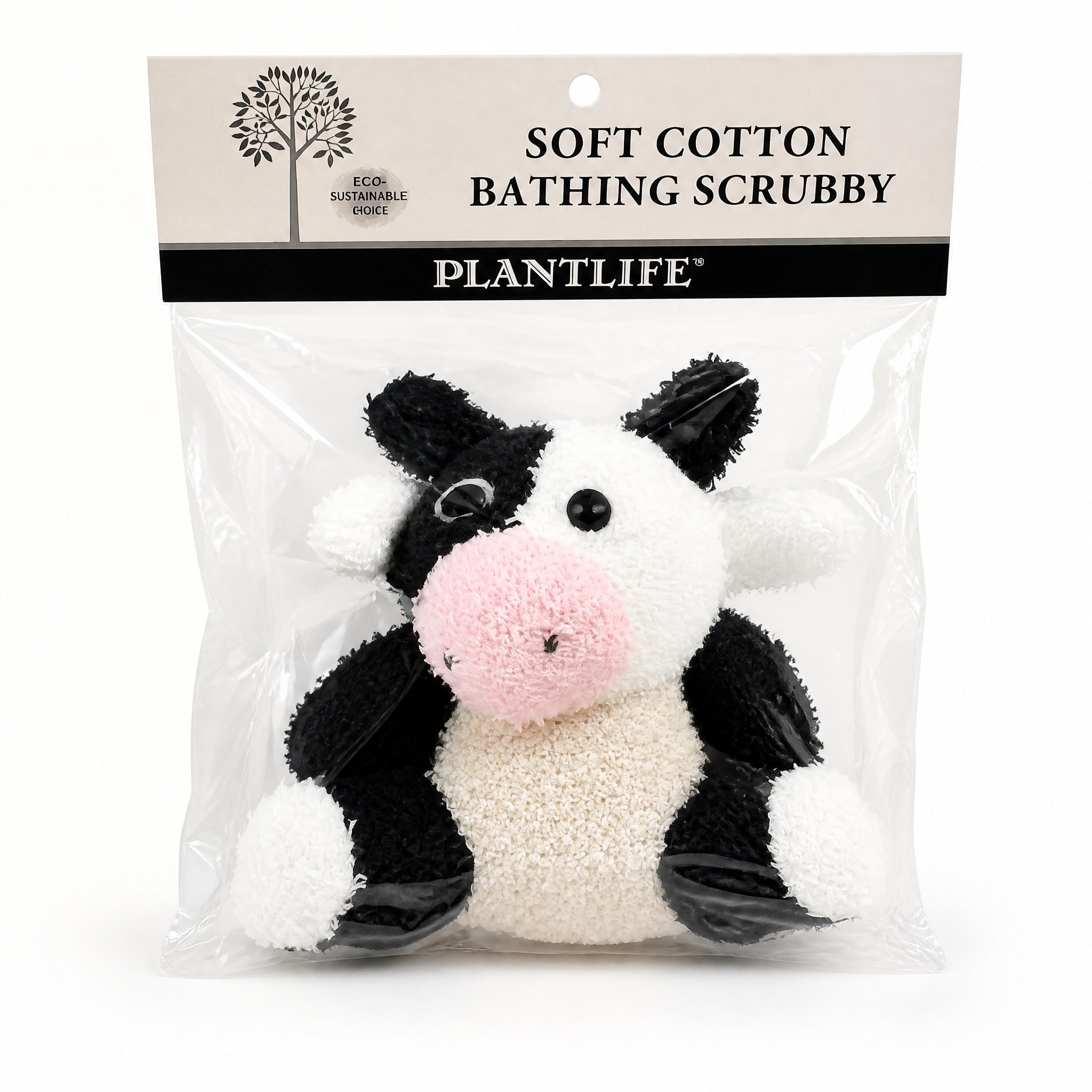 Ramie Cow Bath Scrubby by Plantlife available from White Rock Soap Gallery in Dallas