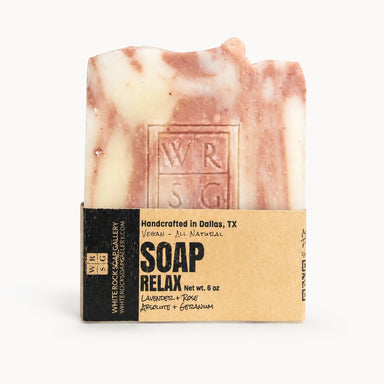 RELAX Soap with Lavender, Rose, & Geranium by White Rock Soap Gallery available from White Rock Soap Gallery in Dallas