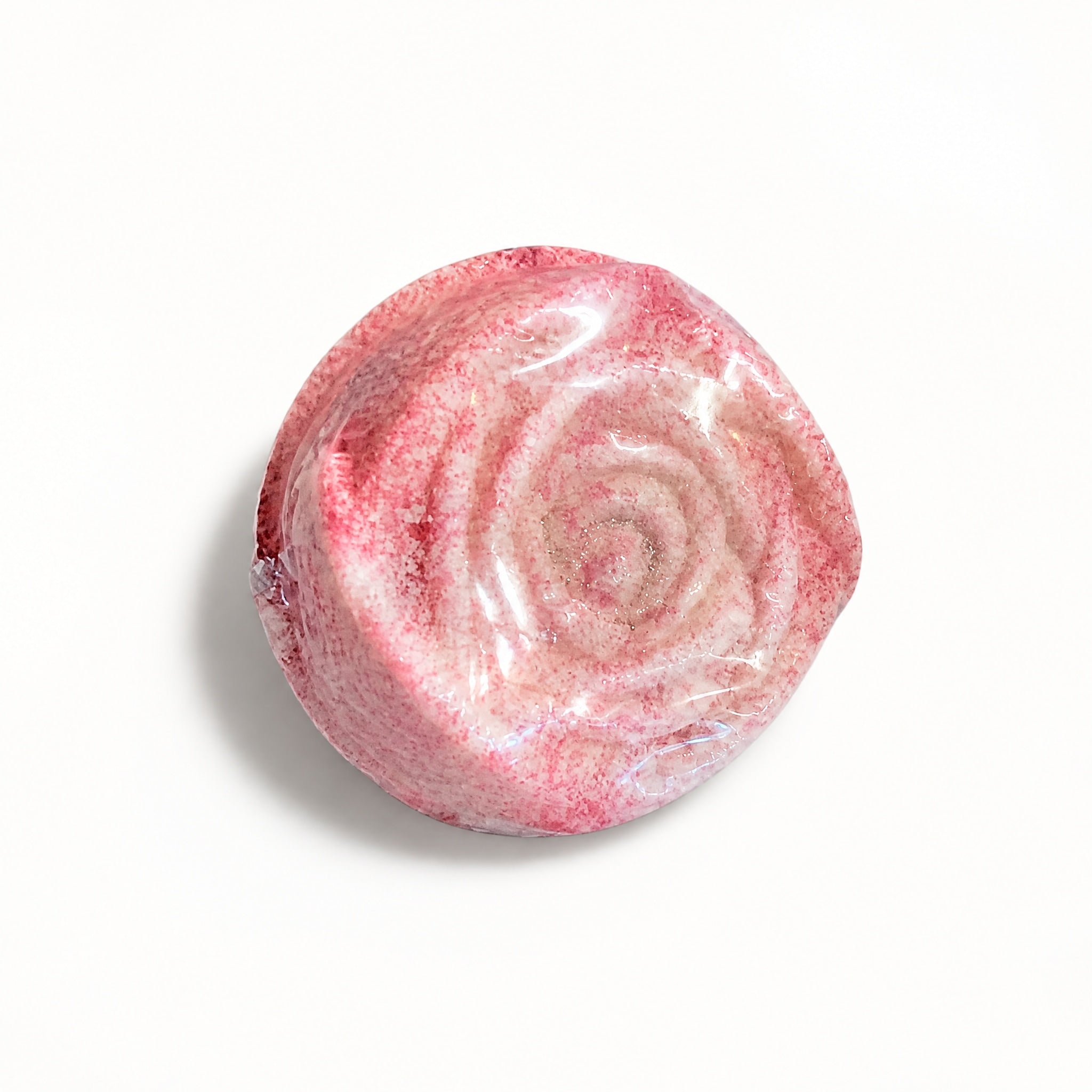 Rose Bath Bomb by The Sister Made available from White Rock Soap Gallery in Dallas