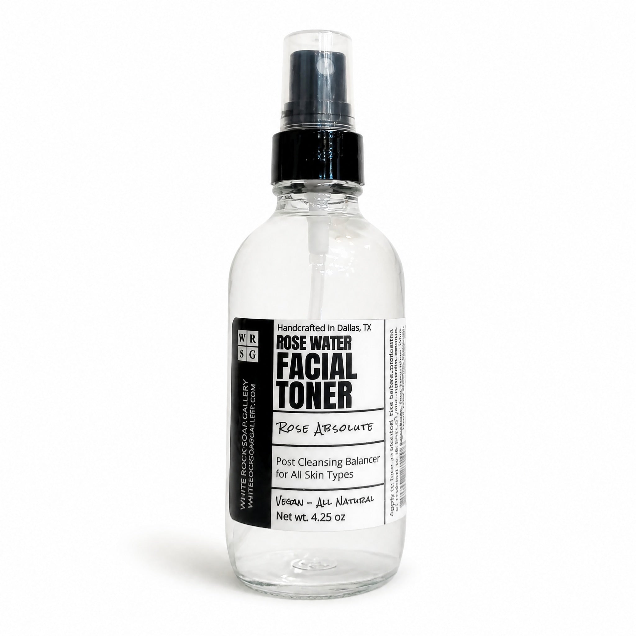 Rose Water Facial Toner - 4.25 oz by White Rock Soap Gallery available from White Rock Soap Gallery in Dallas