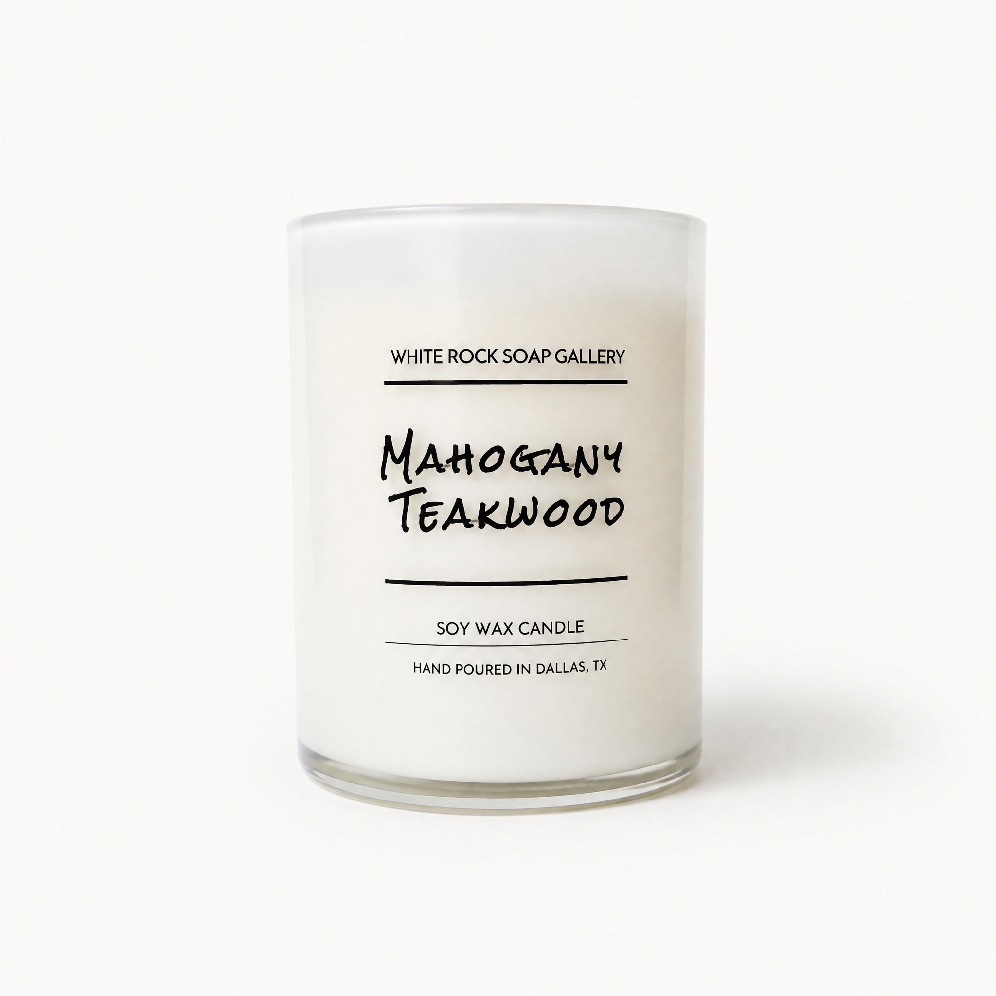 Soy Wax Candle 17.5 oz White Gloss Jar by White Rock Soap Gallery available from White Rock Soap Gallery in Dallas