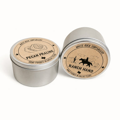 Soy Wax Candle Texas 16 oz. Tin by White Rock Soap Gallery available from White Rock Soap Gallery in Dallas