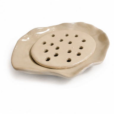 Stoneware Soap Dish w/ Removable Tray by WRSG Accessories available from White Rock Soap Gallery in Dallas