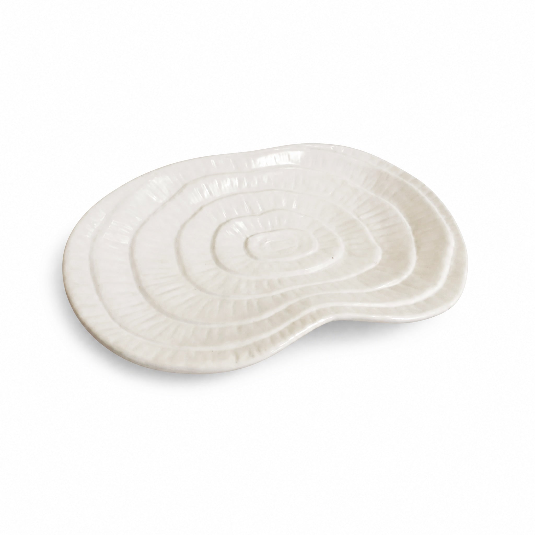 Stoneware Wood Slice Shaped Soap Dish (Each One Will Vary) by Creative Co-op available from White Rock Soap Gallery in Dallas