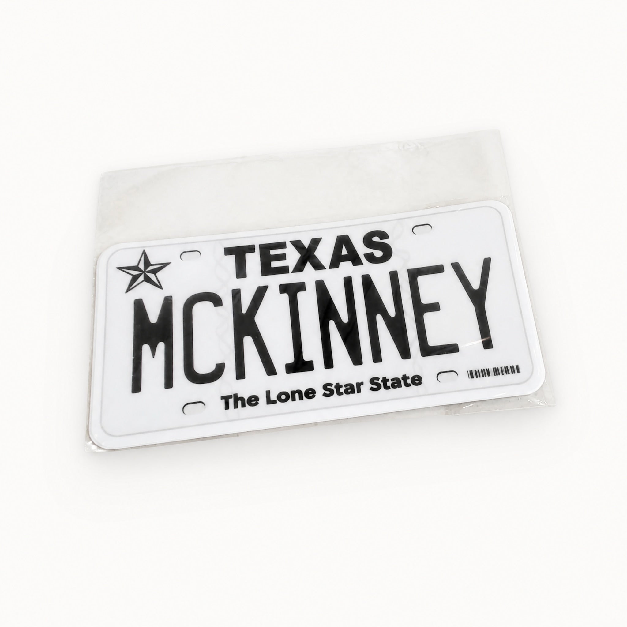 Texas License Plate Sticker: McKinney by Sentinel Supply available from White Rock Soap Gallery in Dallas