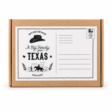 Texas Size Postcard - Travel Tin Gift Set by White Rock Soap Gallery available from White Rock Soap Gallery in Dallas
