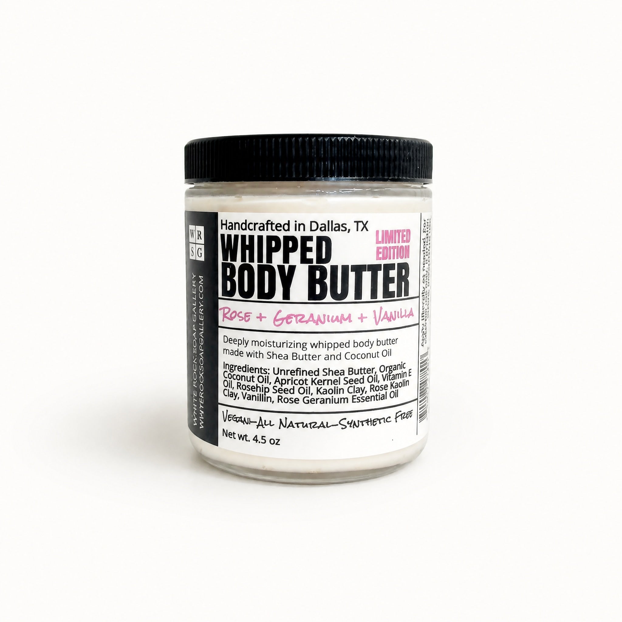 Whipped Body Butter - Rose Geranium Vanilla - Limited Edition by White Rock Soap Gallery available from White Rock Soap Gallery in Dallas