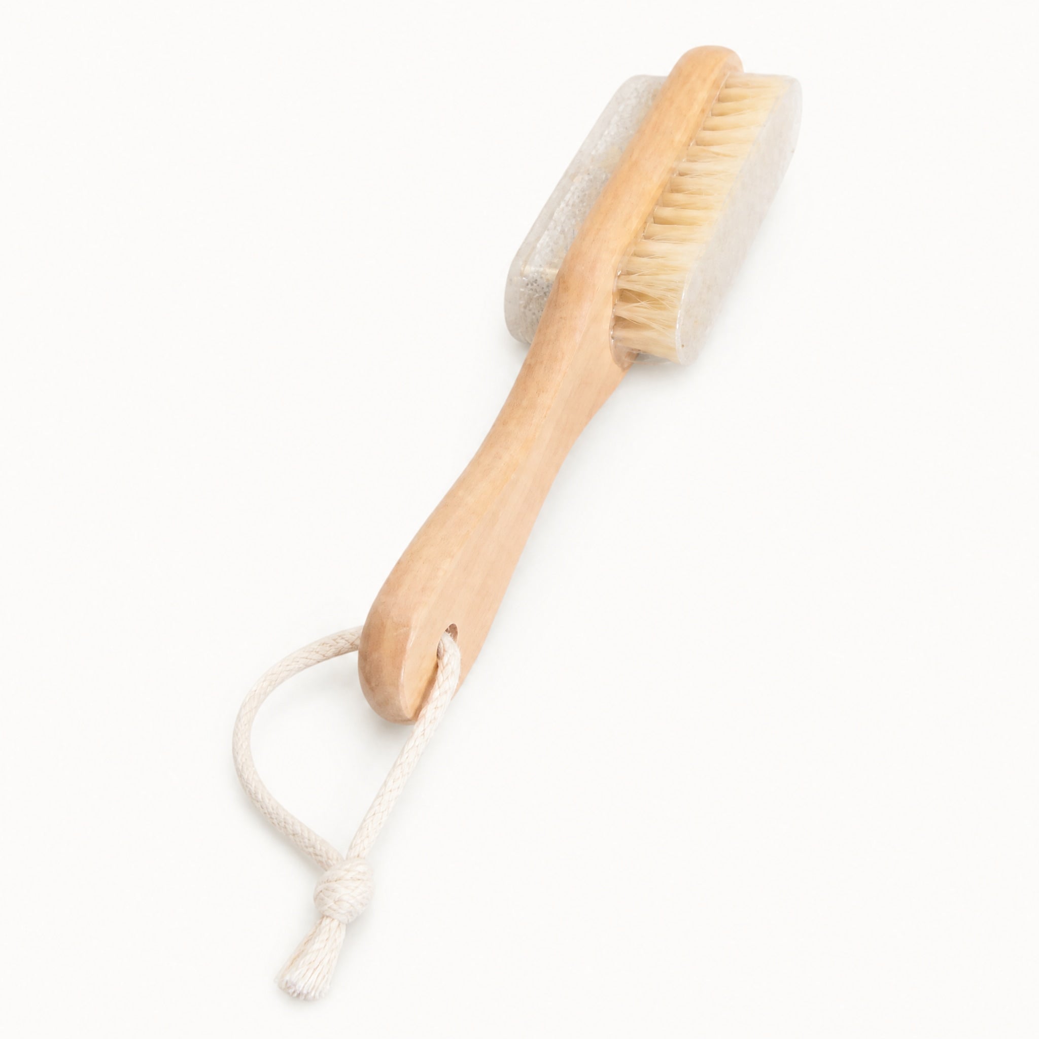 Wooden Pumice Brush with Handle by WRSG Accessories available from White Rock Soap Gallery in Dallas