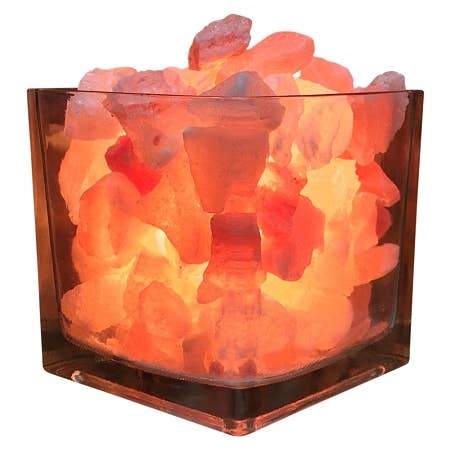 Himalayan CrystalLitez & EssentialLitez - Square Salt Lamp Diffuser With UL Listed Dimmer Cord