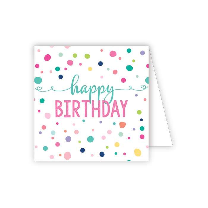 RosanneBeck Collections - Tarjeta de felicitación de cumpleaños con puntos coloridos
