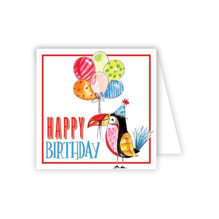 RosanneBeck Collections - Tarjeta de felicitación de cumpleaños con diseño de tucán