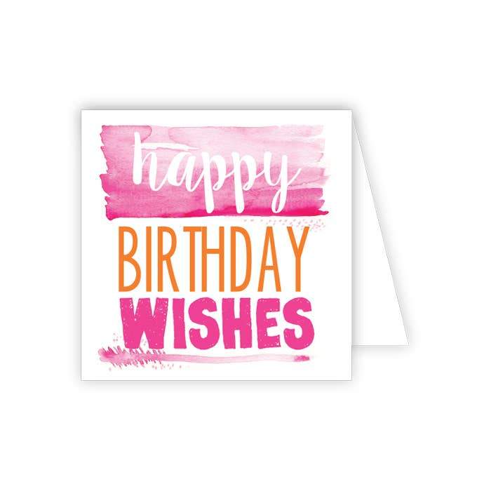 RosanneBeck Collections - Happy Birthday Wishes Pink Enclosure Card