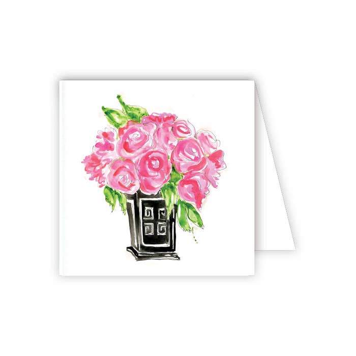 RosanneBeck Collections - Tarjeta floral en jarrón negro