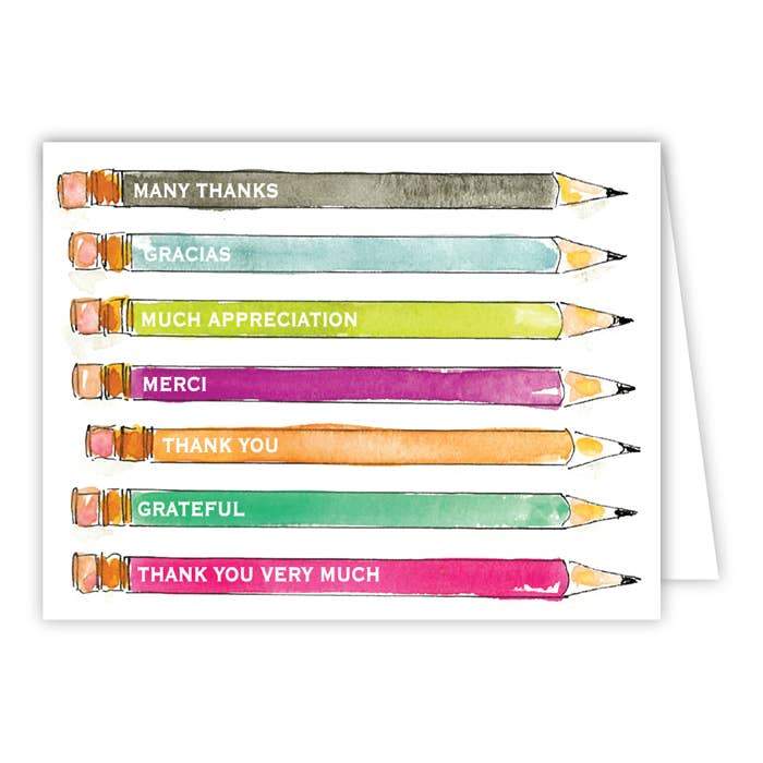 RosanneBeck Collections - Thank You Pencils Greeting Card