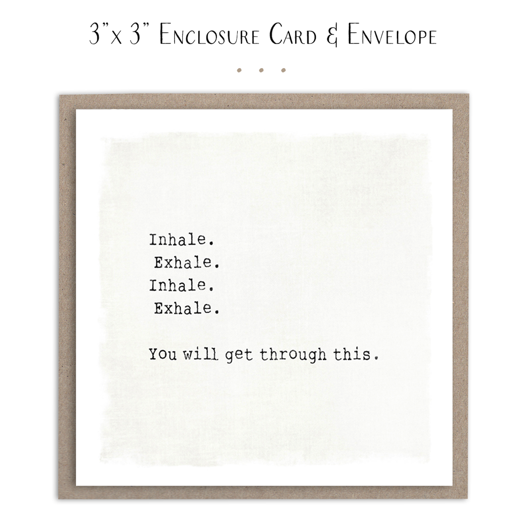 Susan Case Designs - Mini tarjeta de inhalación y exhalación