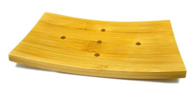 Soap Dish Bamboo Curved Large