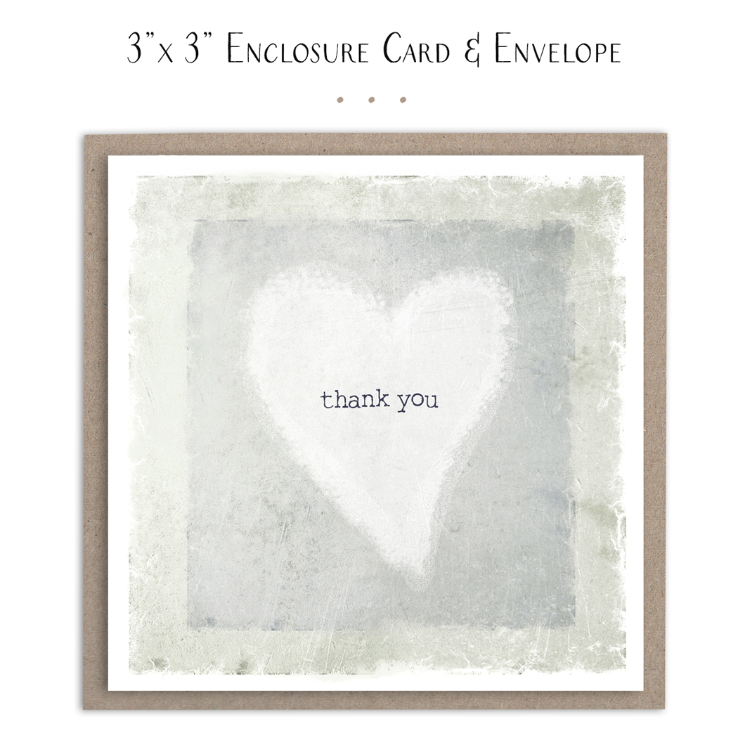 Susan Case Designs - Mini tarjeta de corazón de agradecimiento