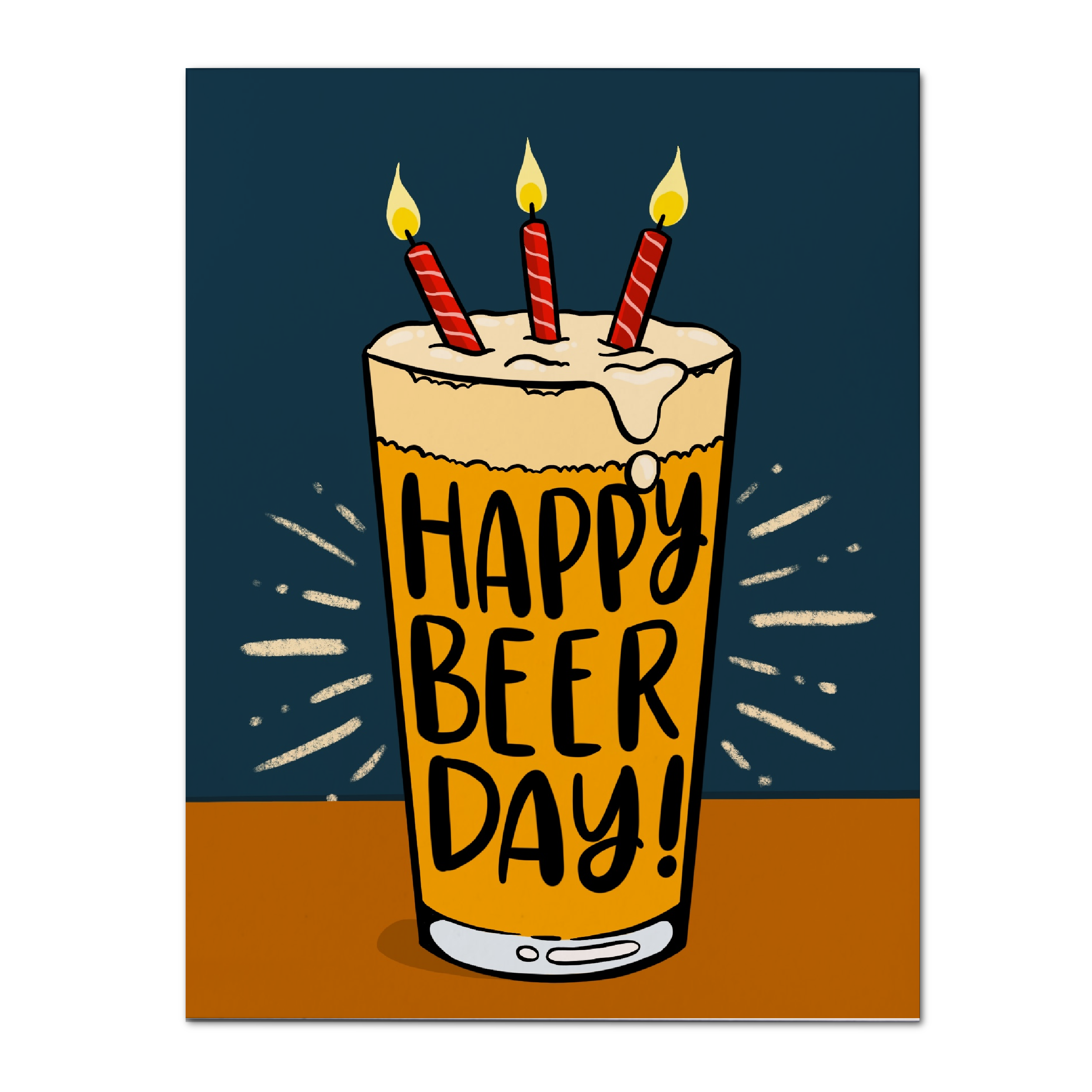 Shawna Smyth Studio - Beerday 21st Birthday card - Reciclado Eco-Friendly
