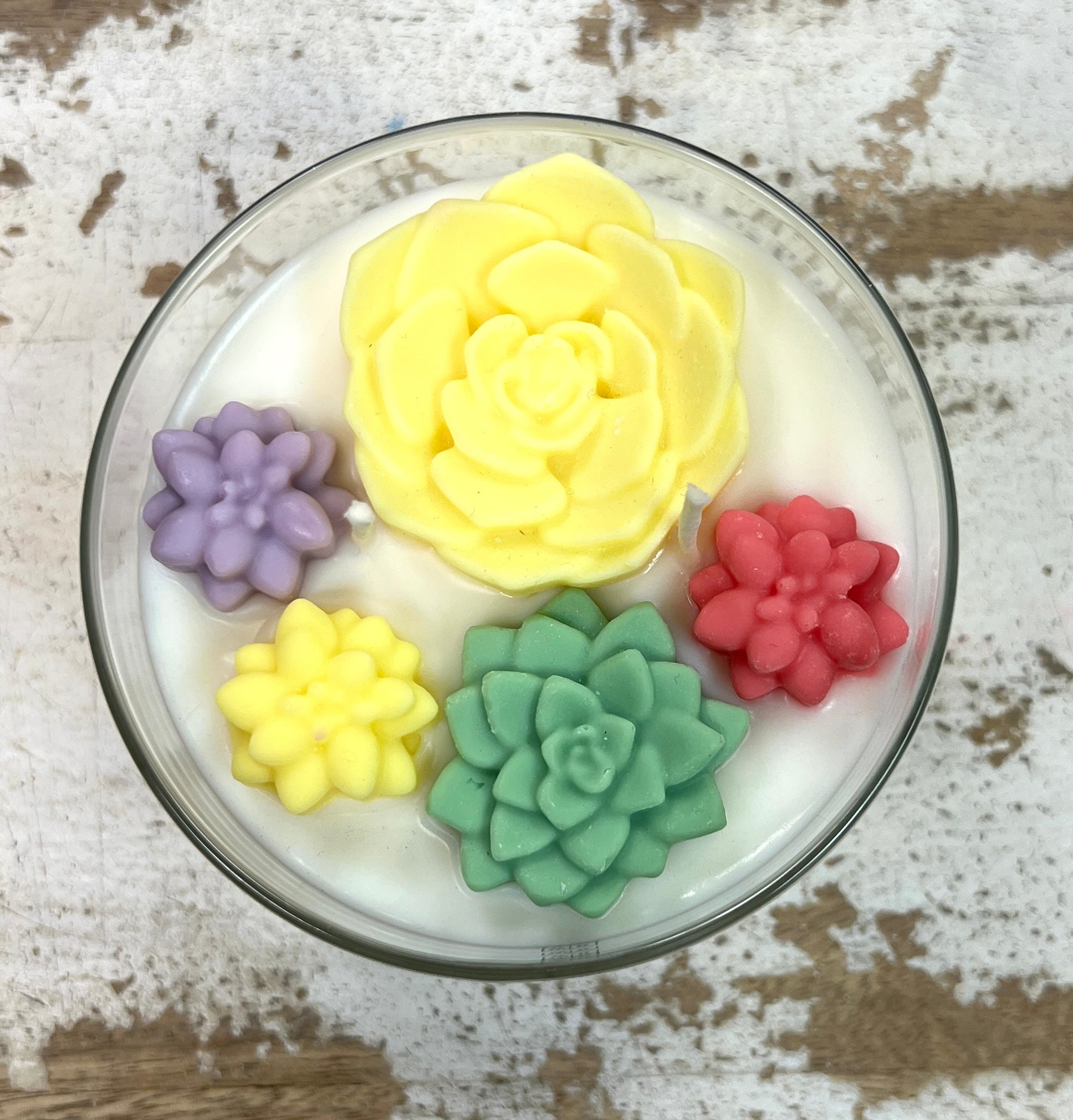 succulent shaped candles Succulent Garden Soy Wax Candle