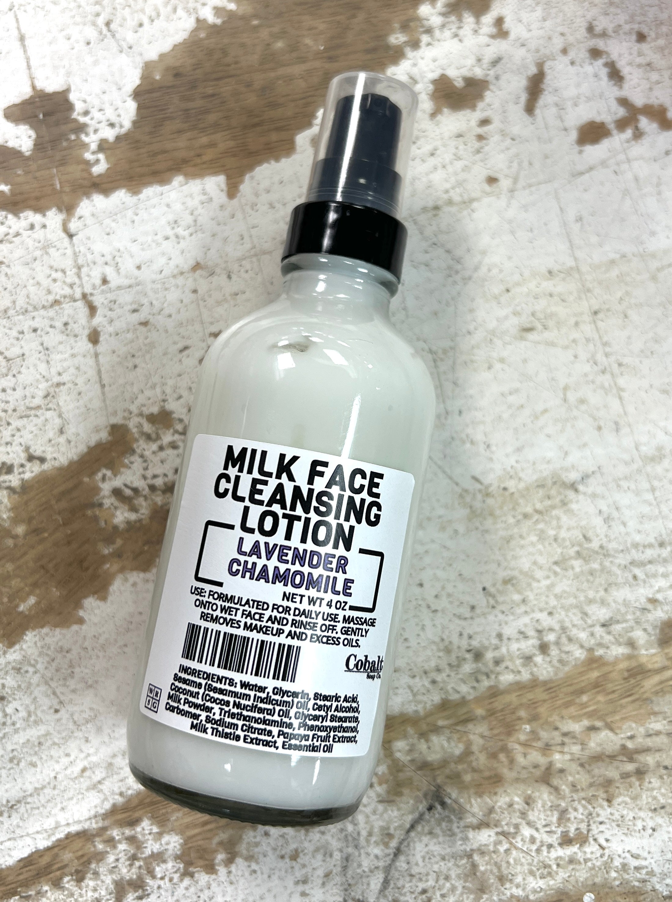 Loción limpiadora facial Cobalt Soap Co. Milk